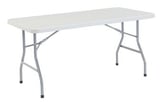 Folding Tables, 5' Speckled Gray with Gray Frame